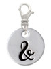 Large Script Letter - & - 3/4'' Disc - Clip On Charm