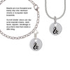 Large Script Letter - & - 3/4'' Disc - Clip On Charm