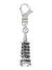 Pagoda with Clear Crystal Clip On Charm