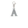 Crystal Initial - A - Beaded Border - Clip On Charm
