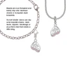 Open Pink Crystal Butterfly Wing Clip On Charm
