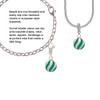 3-D Green and Striped Ornament Clip On Charm