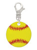 3/4'' Enamel Softball Clip On Charm