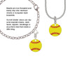 3/4'' Enamel Softball Clip On Charm