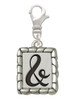 Pebble Border Initial - & Clip On Charm