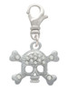 Skull with Clear Crystals Clip On Charm