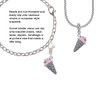 3-D Resin Strawberry Ice Cream Cone with Crystals Clip On Charm