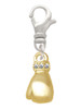 Small Gold Tone Boxing Glove Clip On Charm