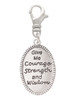 Give Me Courage Strength Wisdom Medallion Clip On Charm