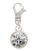 10mm Clear Crystal Drop Clip On Charm