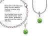 10mm Lime Green Crystal Drop Clip On Charm