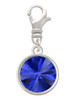 12mm Crystal Rivoli - Blue Clip On Charm