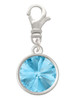 12mm Crystal Rivoli - Hot Blue Clip On Charm