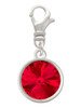12mm Crystal Rivoli - Red Clip On Charm