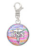 Domed Multi Color BSN Clip On Charm