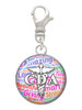 Domed Multi Color CDA Clip On Charm