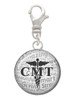 Domed Black CMT Clip On Charm