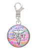 Domed Multi Color CPhT Clip On Charm