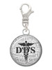 Domed Black DDS Clip On Charm