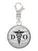 Domed Black DO Clip On Charm