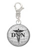 Domed Black DSN Clip On Charm