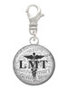 Domed Black LMT Clip On Charm