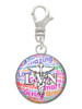 Domed Multi Color LVN Clip On Charm
