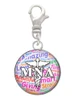 Domed Multi Color MNA Clip On Charm