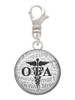 Domed Black OTA Clip On Charm