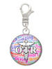 Domed Multi Color OTR Clip On Charm