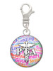 Domed Multi Color PTA Clip On Charm