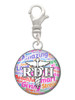 Domed Multi Color RDH Clip On Charm