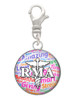 Domed Multi Color RMA Clip On Charm