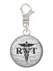Domed Black RVT Clip On Charm