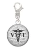 Domed Black VT Clip On Charm