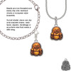 Resin Laughing Buddha in Frame Clip On Charm