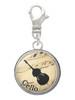 Domed Music - Cello Clip On Charm