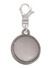 Stainless Steel Disc with Border Clip On Charm