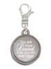 Stainless Steel Disc You Are More Loved Clip On Charm