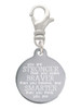 Stainless Steel Disc Stronger Braver Smarter Clip On Charm