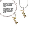 Gold Tone Script ''Faith'' with Clear Crystals Clip On Charm
