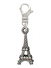 Black Nickel Tone AB Crystal Eiffel Tower Clip On Charm
