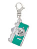 Teal Camera Clip On Charm