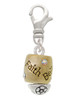 Two Tone Love Hope Faith Believe Spinner Clip On Charm