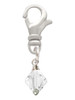 April - Clear - 6mm Crystal Bicone Clip On Charm
