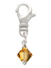 November - Yellow - 6mm Crystal Bicone Clip On Charm
