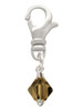 Brown - 6mm Crystal Bicone Clip On Charm