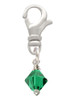 May - Green - 6mm Crystal Bicone Clip On Charm