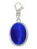Small Blue Imitation Cat's Eye Clip On Charm
