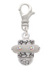 Crystal Spinner Clip On Charm